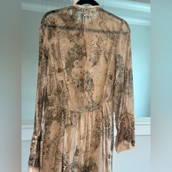 Zara full sleeves printed midi dress Limited edition - Picture 8 of 9